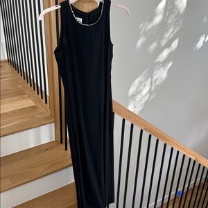 Black dress with rhinestone neck trim. Sz.3 by Santa Fe